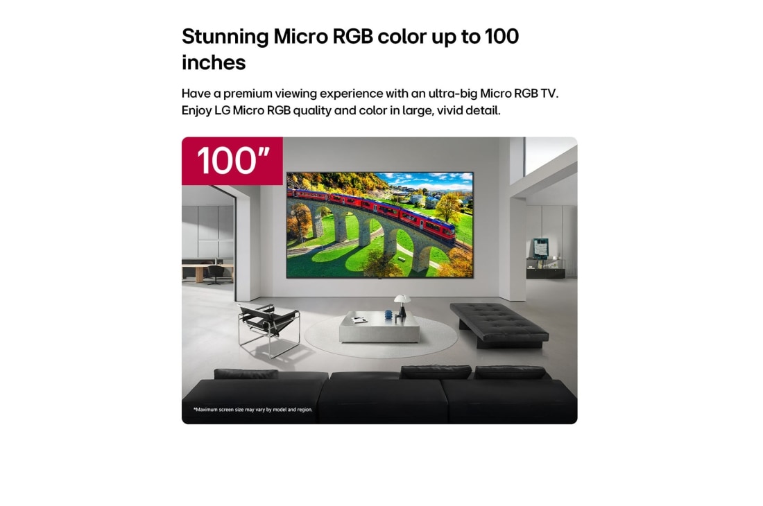 LG 100'' Micro RGB MRGB96 4K AI TV - 2026, LG 100" Micro RGB MRGB96 4K AI TV - 2026, 100MRGB96B6, thumbnail 12