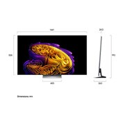 LG 55'' OLED evo Gallery G6 4K AI TV - 2026, LG OLED evo AI G6 med Brightness Booster Ultra viser en mørk scene hvor en lysende hvalsilhuett skiller seg ut blant glødende partikler, og gir 3,9 ganger sterkere lysstyrke med klarere detaljer., OLED55G66LS, thumbnail 4