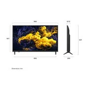 LG 43'' QNED evo MiniLED QNED86 4K AI TV - 2026, LG QNED evo AI QNED86 Mini LED fremhever Mini LED med Precision Dimming i en delt skogsscene, og sammenligner konvensjonell LED med dypere svartfarger og mer raffinert kontrast når sollyset filtreres , 43QNED86B6B, thumbnail 4