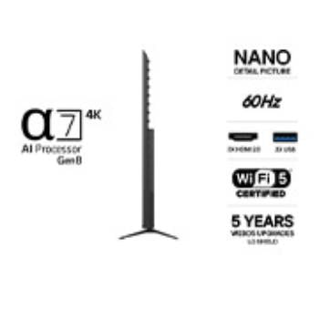 LG 75'' Nano UHD NU90 4K AI TV - 2026, LG NANO 4K UHD AI NU85 ultrastor TV er veggmontert i en stue og viser en sportsseierscene med konfetti og en pokal, med vekt på levende farger, klare detaljer og en oppslukende følelse av størrelse., 75NU900B6LA, thumbnail 3