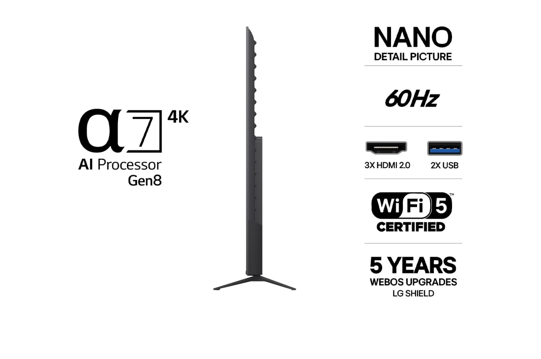 LG 75'' Nano UHD NU90 4K AI TV - 2026, LG NANO 4K UHD AI NU85 ultrastor TV er veggmontert i en stue og viser en sportsseierscene med konfetti og en pokal, med vekt på levende farger, klare detaljer og en oppslukende følelse av størrelse., 75NU900B6LA, thumbnail 3