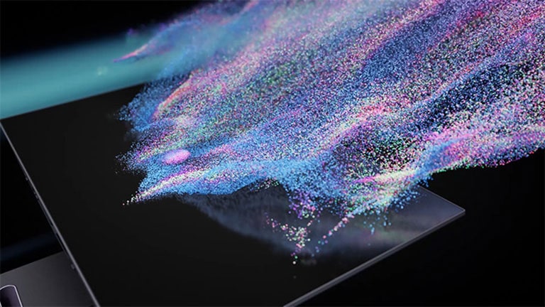 Den bredere 4K OLED-skjermen.