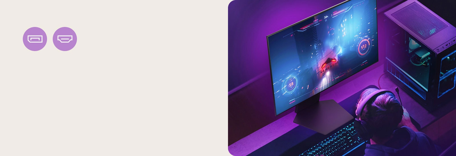 Spillere kan glede seg over spill med oppdateringsfrekvens på 240 Hz, støttet av DP 1.4 eller HDMI