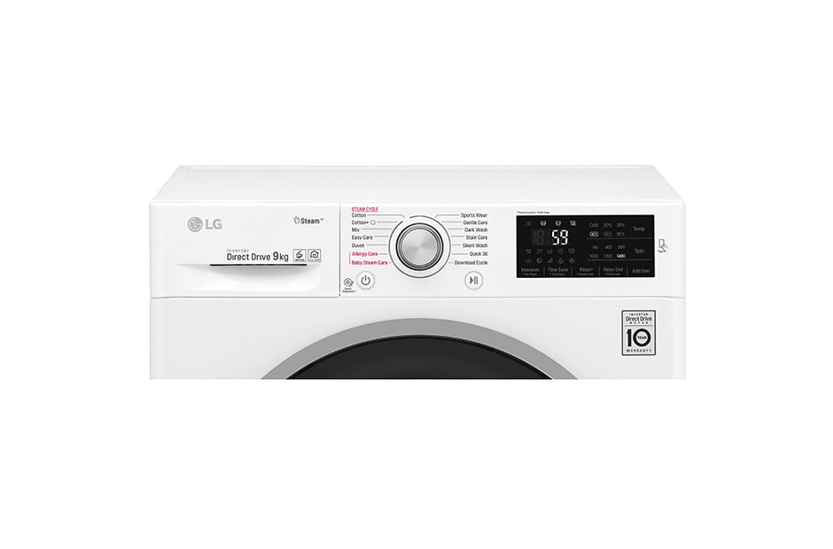 LG 1-9 kg Spa Steam & NFC, 6 Motion Direct Drive vaskemaskine, energiklasse A+++ ( -20%), F4J6VY1W, thumbnail 8
