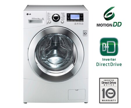 LG 1–12 kg Big-in 6 Motion Direct Drive vaskemaskin, F1495BDA
