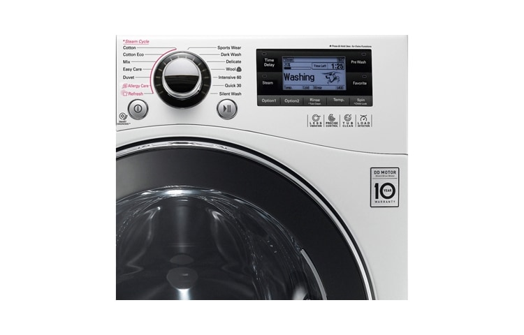 LG 1–9 kg Steam 6 Motion Direct Drive vaskemaskin, F14A7FDSA, thumbnail 3