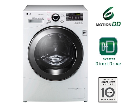 LG 1–9 kg Steam 6 Motion Direct Drive vaskemaskin, F14A8FDSA