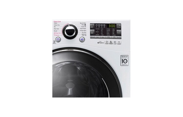 LG 1-9 kg Steam 6 Motion Direct Drive tvätt/torkmaskin, energiklass A (A+++) , F14A8RDH, thumbnail 2