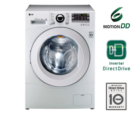LG 1–8 kg 6 Motion Direct Drive vaskemaskin, energiklasse A+++ (-20%), F14A8TDA1