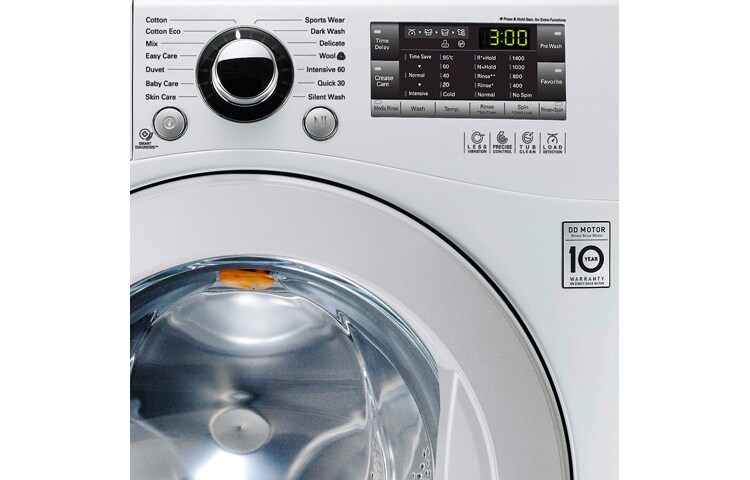 LG 1–8 kg 6 Motion Direct Drive vaskemaskin, energiklasse A+++ (-20%), F14A8TDA1, thumbnail 2