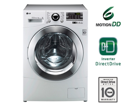 LG 1–8 kg 6 Motion Direct Drive vaskemaskin, F14A8TDN