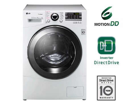 LG 1–8 kg Steam 6 Motion Direct Drive vaskemaskin, F14A8TDSA
