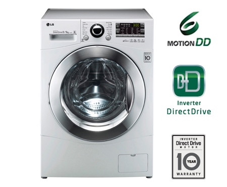 LG Vaskemaskin/tørketrommel på 1–8 kg med 6 Motion Direct Drive og energiklasse A+++ (A), F14A8YD