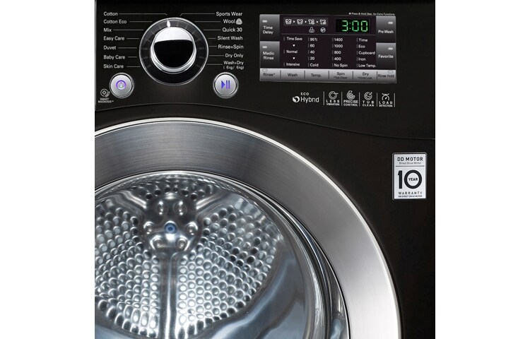 LG 1-8 / 1-6 kg 6 Motion Direct Drive vask/tørkmaskin, F14A8YD6, thumbnail 2