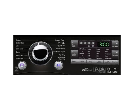 LG 1-8 / 1-6 kg 6 Motion Direct Drive vask/tørkmaskin, F14A8YD6, thumbnail 4