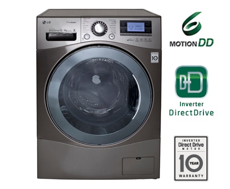 LG 1-12 kg Steam 6 Motion Direct Drive vask/tørk maskin, energiklass A (A+++ -20%) , F1695RDH7