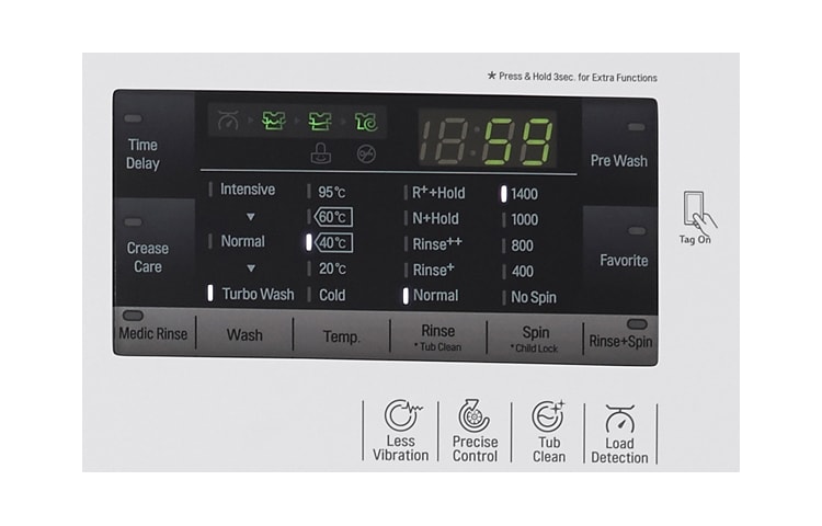 LG 1-7 kg Turbo Wash, Direct Drive vaskemaskin, FH4A8QDN3, thumbnail 5