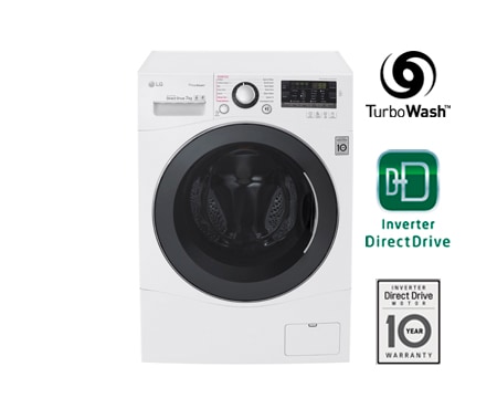 LG 1-7 kg Steam Turbo Wash, Direct Drive vaskemaskin, FH4A8QDS2