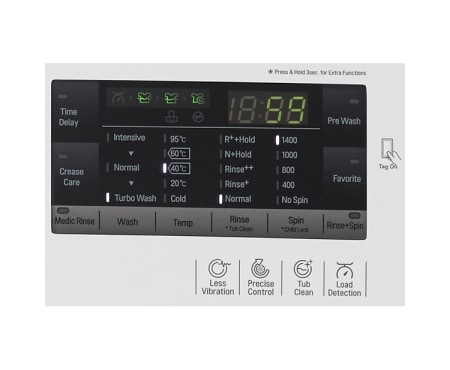 LG 1-8 kg Turbo Wash, Direct Drive vaskemaskin, FH4A8TDN3, thumbnail 5