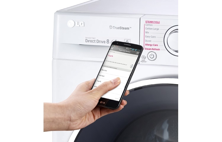 LG 1-8 / 1-5 kg Steam 6 Motion Direct Drive vask/tørkmaskin, NFC, FH4U2TDH1N, thumbnail 5