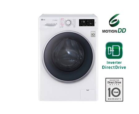 LG 1-8 / 1-5 kg Steam 6 Motion Direct Drive vask/tørkmaskin, NFC, FH4U2TDH1N