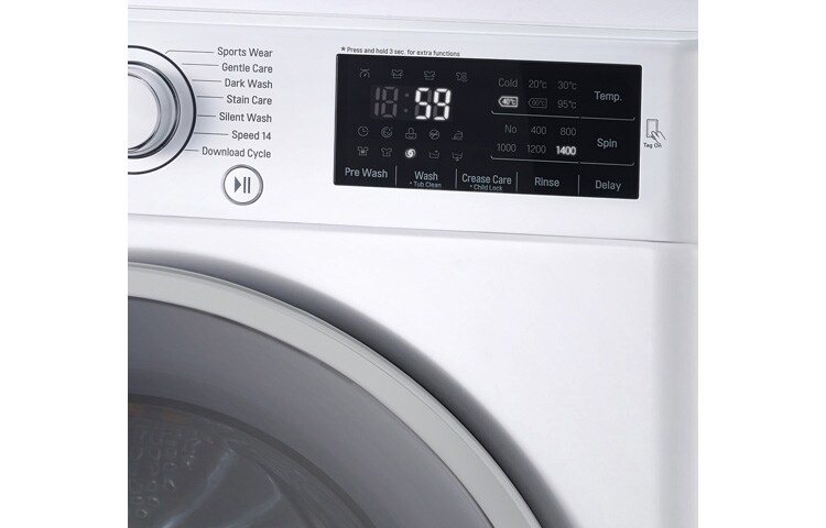 LG FH4U2TDN0 1-8 kg Turbo Wash, Direct Drive vaskemaskin, FH4U2TDN0, thumbnail 4