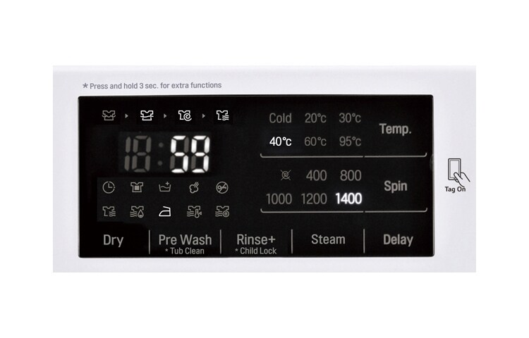 LG 1-9 kg Turbo Wash, Direct Drive vaskemaskin, FH4U2VCN2, thumbnail 5