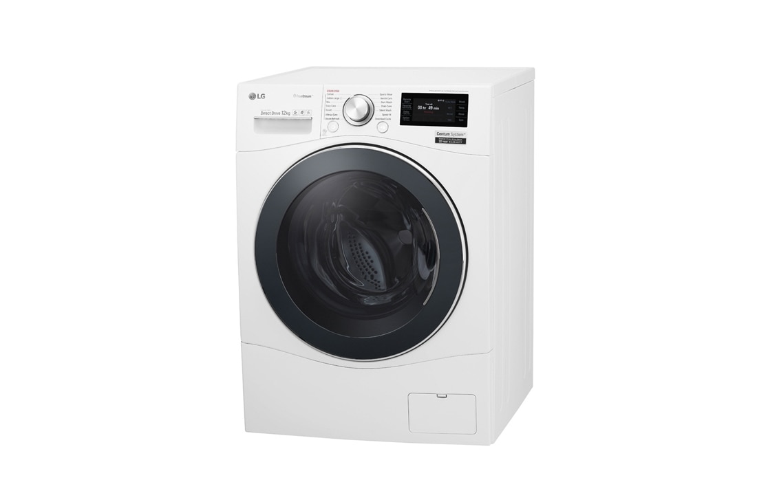 LG 12 kg Vaskemaskin(Hvit) - True Steam™, Energiklasse A, TurboWash™, Smart Diagnosis™ med Wi-Fi, FH6F9BDS2, thumbnail 4