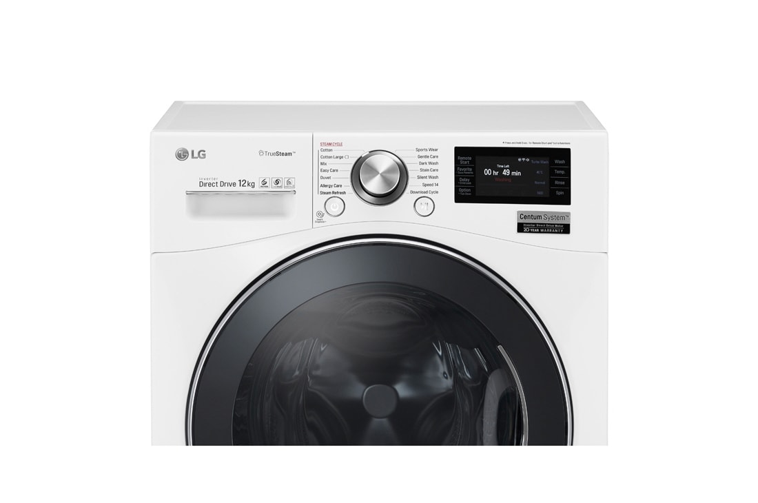 LG 12 kg Vaskemaskin(Hvit) - True Steam™, Energiklasse A, TurboWash™, Smart Diagnosis™ med Wi-Fi, FH6F9BDS2, thumbnail 10