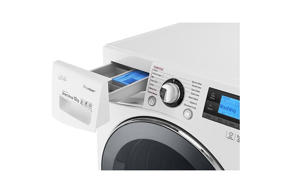 LG 12 kg Vaskemaskin(Hvit) - True Steam™, TurboWash™, Smart Diagnosis™ med NFC, FH495BDS2, thumbnail 9