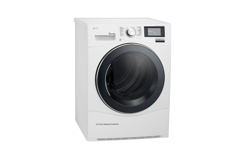 LG 8-Kg Centum System™ Eco Hybrid Tørketrommel med Varmepumpeteknologi , RC8084AV3W, thumbnail 4