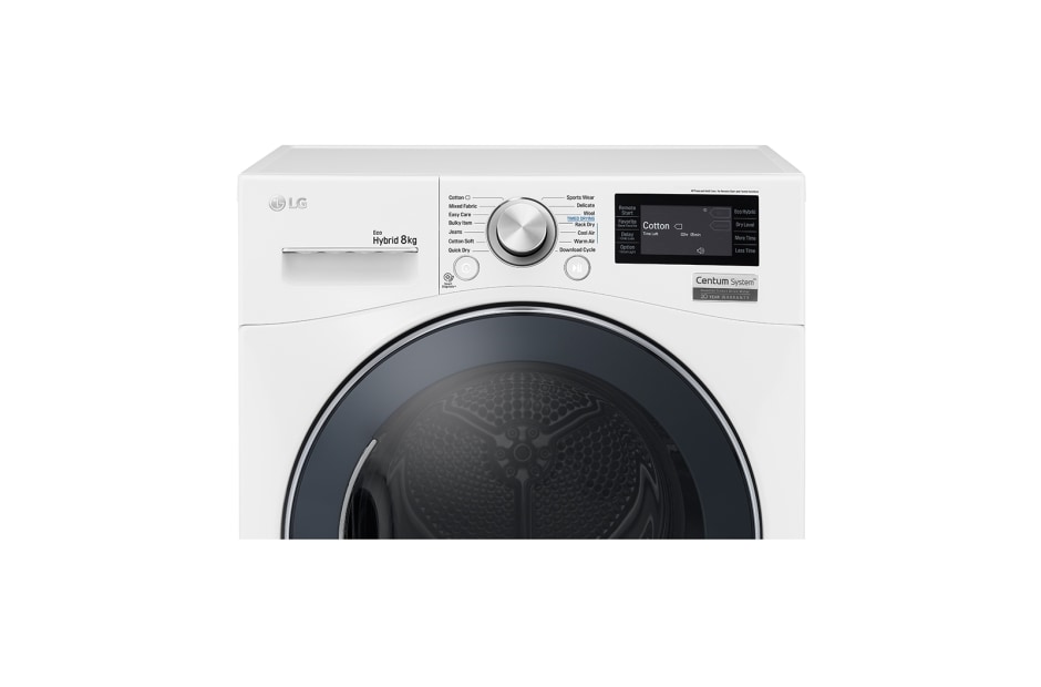 LG 8-Kg Centum System™ Eco Hybrid Tørketrommel med Varmepumpeteknologi , RC8084AV3W, thumbnail 10