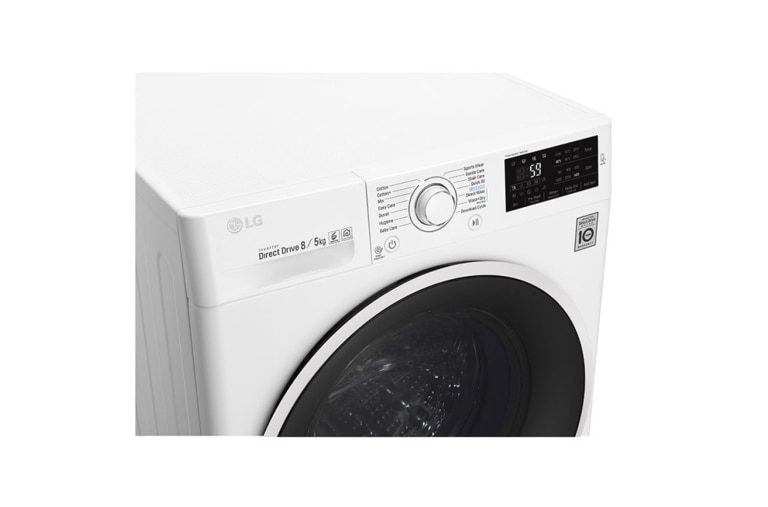 LG 1-8 kg / 1-5 kg 6 Motion Direct Drive vask/tørkmaskin, NFC, energiklasse A, F4J6TM0W, thumbnail 5
