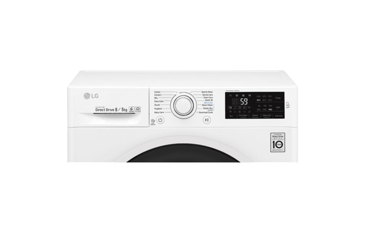 LG 1-8 kg / 1-5 kg 6 Motion Direct Drive vask/tørkmaskin, NFC, energiklasse A, F4J6TM0W, thumbnail 6