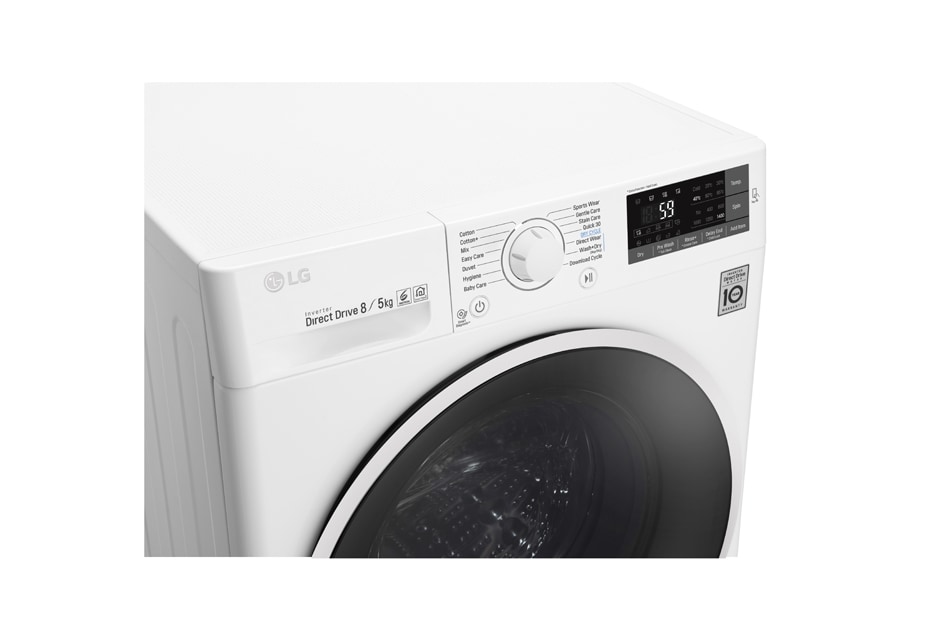 LG 1-8 kg / 1-5 kg 6 Motion Direct Drive vask/tørkmaskin energiklasse A, Q5J6TM0W, thumbnail 13