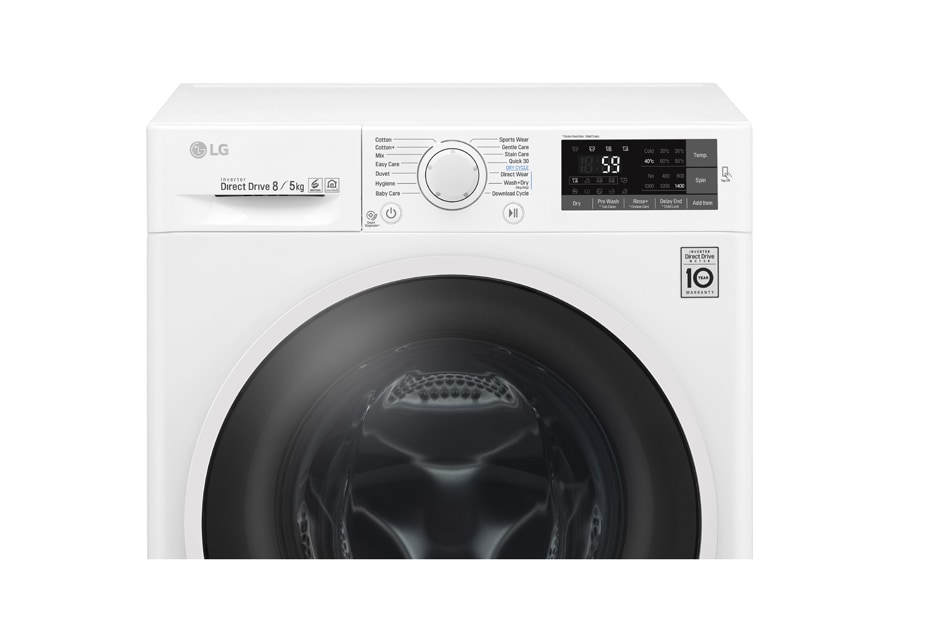 LG 1-8 kg / 1-5 kg 6 Motion Direct Drive vask/tørkmaskin energiklasse A, Q5J6TM0W, thumbnail 14