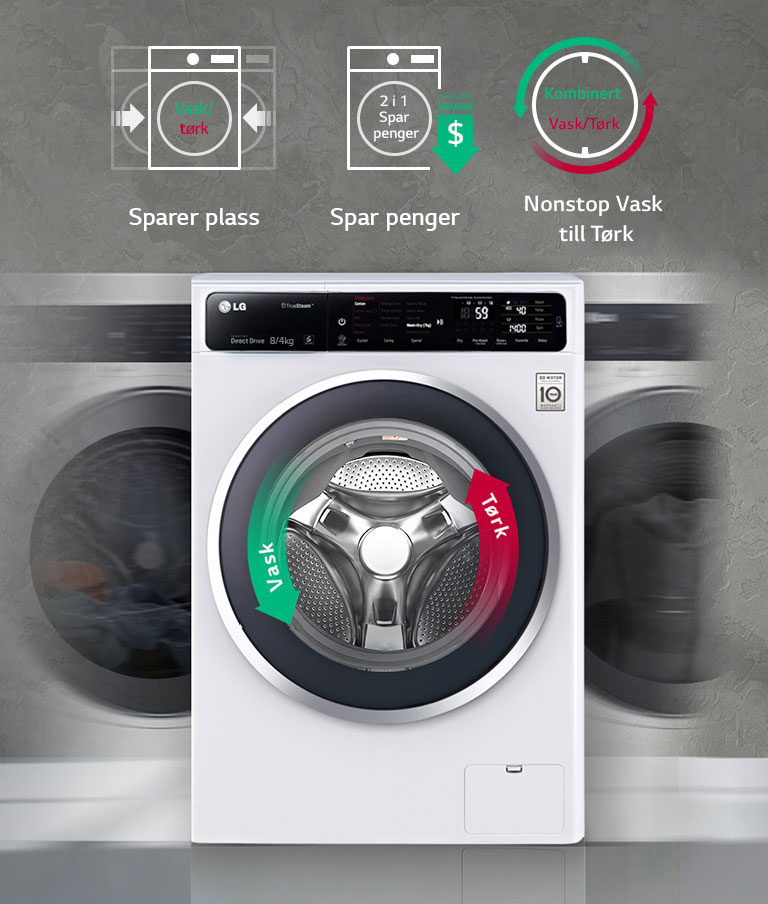 Vask og tørk i samme maskin