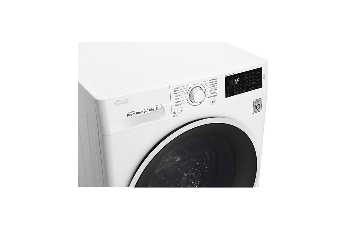 LG 1-8 kg / 1-4 kg 6 Motion Direct Drive vask/tørkmaskin, NFC, energiklasse A , W5J6AM0W, W5J6AM0W, thumbnail 7