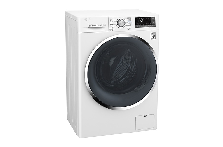 LG 1-7 kg / 1-4 kg 6 Motion Direct Drive vask/tørkmaskin, 45cm dyp, Wi-Fi, energiklasse B, W3J7HM2W, thumbnail 4