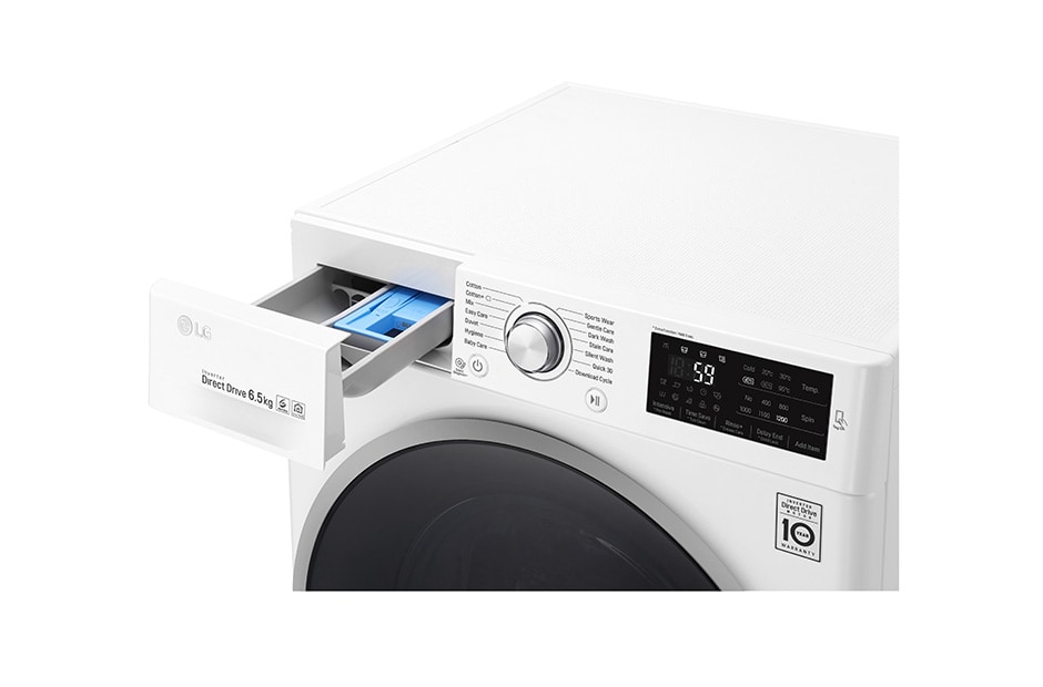 LG 1-6.5 kg 6 Motion Direct Drive vaskemaskine, NFC og 45 cm dyp, energiklasse A+++, F2J6WN1W, thumbnail 9