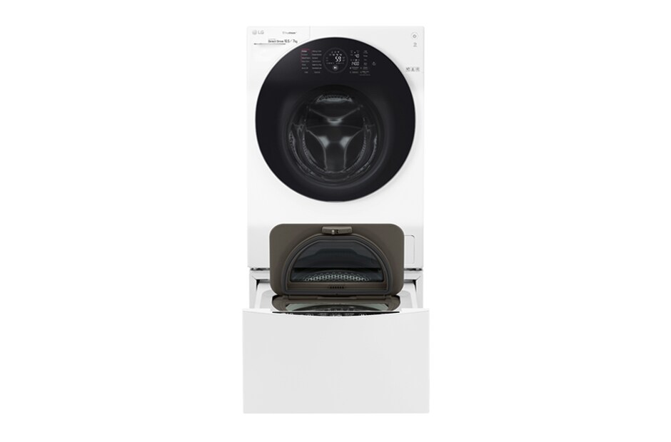 LG 1-10.5 kg / 1-7 kg LG TWINWash™ med True Steam™ & 6 Motion Direct Drive. Kombinert vask/tørk med Wi-Fi og Miniwash, FH4G1JCH2NW