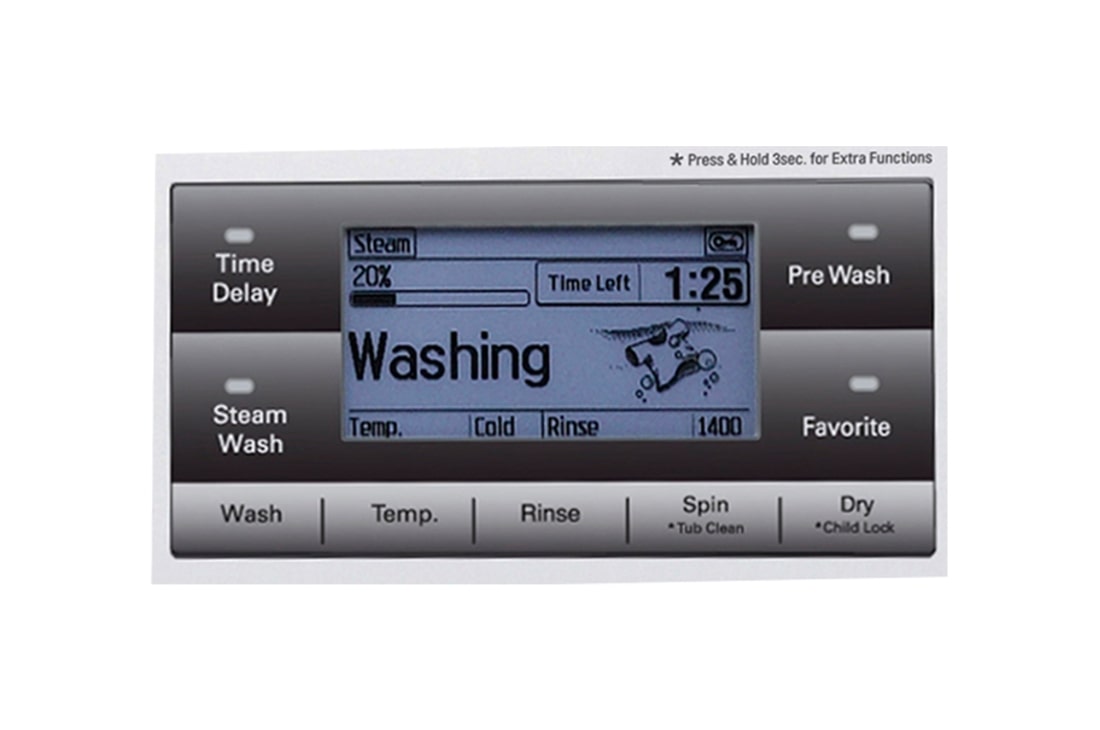 LG 1-12 kg / 1-8 kg True Steam™ 6 Motion Direct Drive vask/tørk maskin, FH128TWH, thumbnail 5