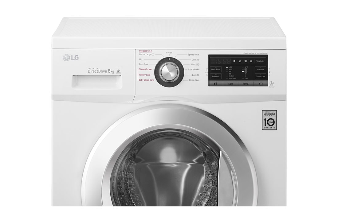 LG 1-8 kg Spa Steam & NFC, 6 Motion Direct Drive vaskemaskine, F4WM308S2W0, thumbnail 5