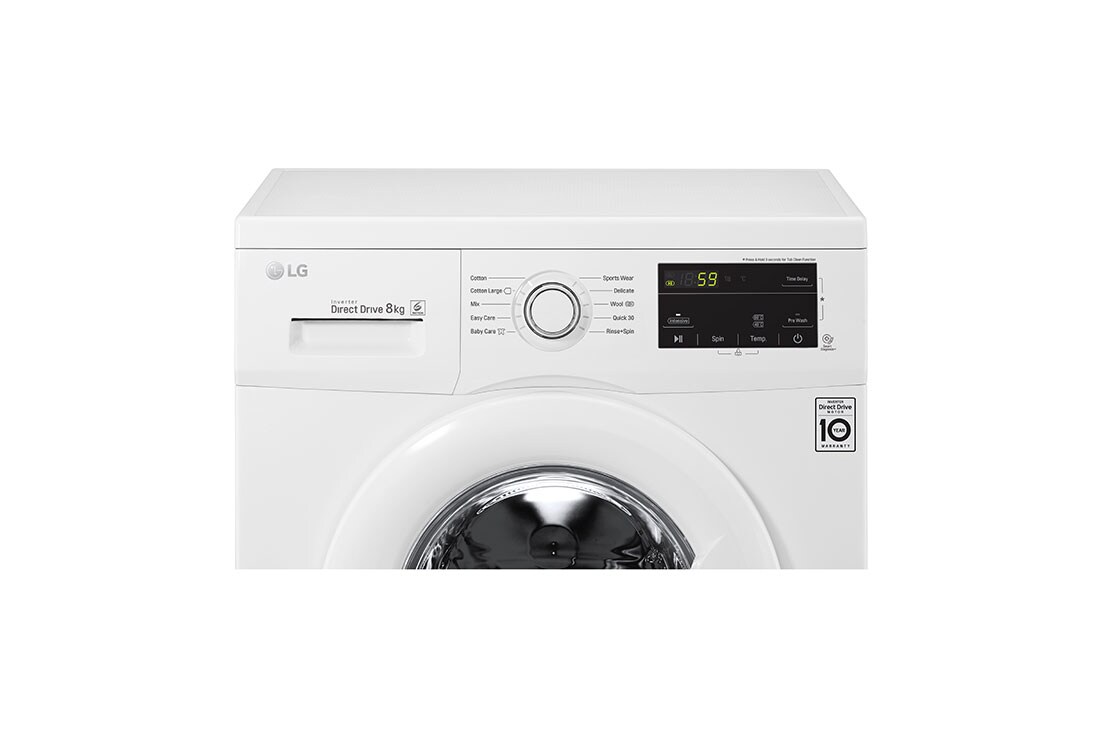 LG 1-8 kg 6 Motion Direct Drive vaskemaskine, NFC, F4WM108N0W0, thumbnail 4