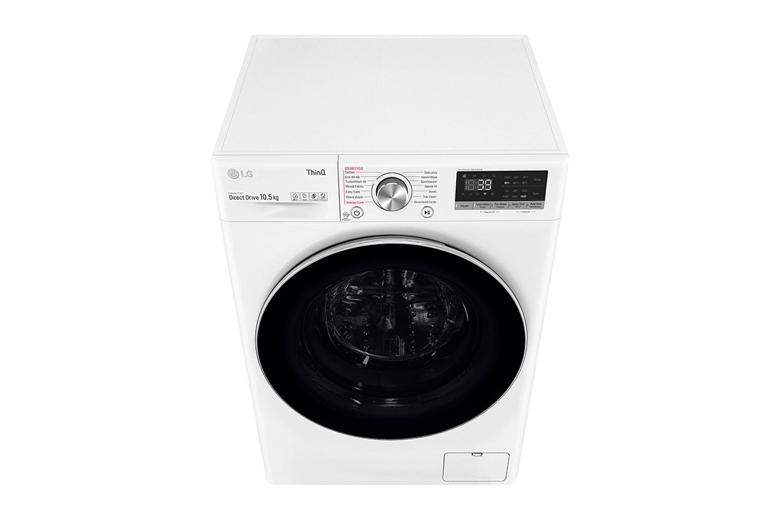 LG 10.5 kg Vaskemaskin(Hvit) - Steam, Energiklasse A, TurboWash360™, AI DD™, Smart Diagnosis™ med Wi-Fi, FV90JNS2QE, thumbnail 10