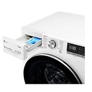 LG 10.5 kg Vaskemaskin(Hvit) - Steam, Energiklasse A, TurboWash360™, AI DD™, Smart Diagnosis™ med Wi-Fi, FV90JNS2QE, thumbnail 5