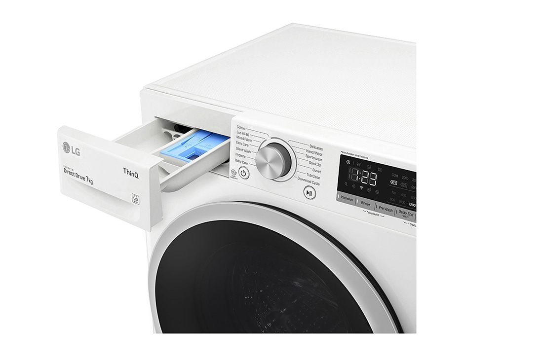 LG 7 kg Vaskemaskin(Hvit) - Energiklasse E, AI DD™, Smart Diagnosis™ med Wi-Fi, P4A3QN1WS, thumbnail 5