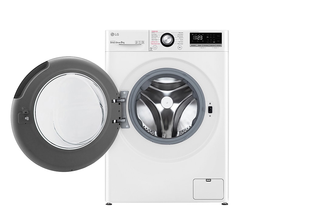LG 9 kg Vaskemaskin(Hvit) - Energiklasse B, AI DD™, Steam™, Smart Diagnosis, FV50VNS3E, thumbnail 2
