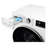 LG 8.5 kg / 5 kg Kombinert vaskemaskin/tørketrommel(Hvit) - Steam+, Energiklasse E, TurboWash™360, AI DD™, Smart Diagnosis™ med Wi-Fi, CV92T5S2SQE, thumbnail 5
