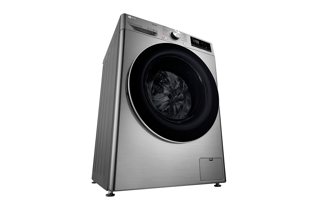 LG 9 kg / 6 kg Kombinert vaskemaskin/tørketrommel(Grafitt) - Steam, Energiklasse E, TurboWash™, AI DD™, Smart Diagnosis™ med Wi-Fi, CV70V6S2BE, thumbnail 10